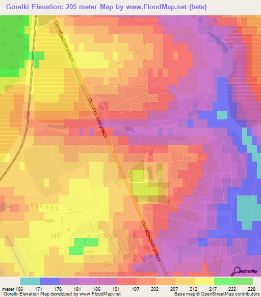 Gorelki,Russia Elevation Map