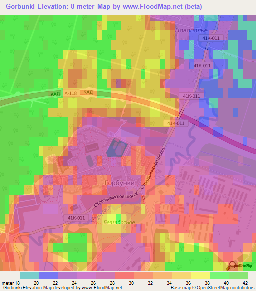 Gorbunki,Russia Elevation Map