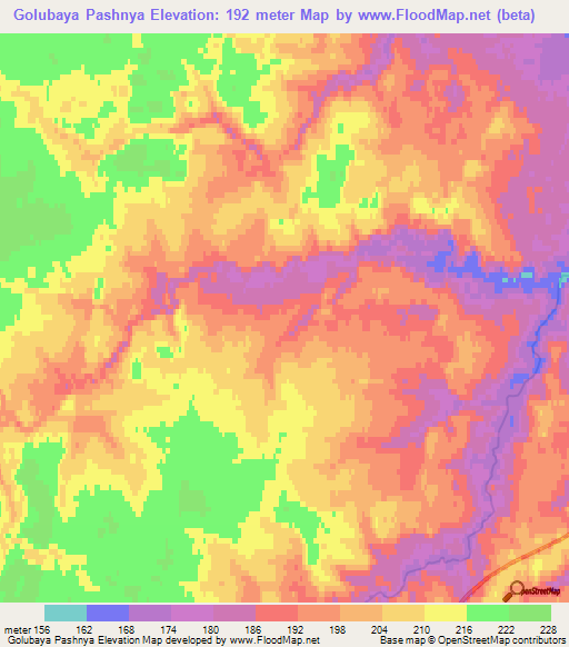 Golubaya Pashnya,Russia Elevation Map