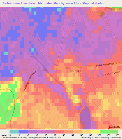 Golovchino,Russia Elevation Map