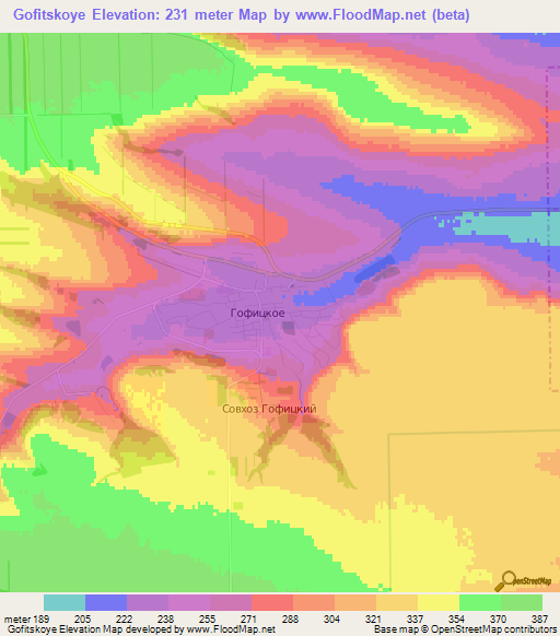 Gofitskoye,Russia Elevation Map