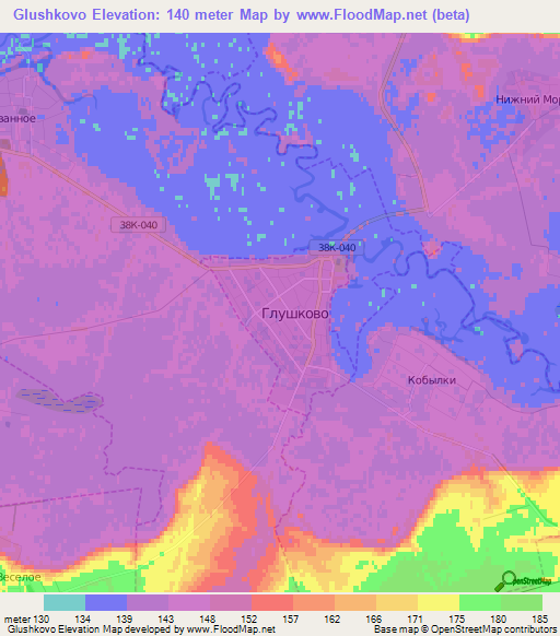 Glushkovo,Russia Elevation Map