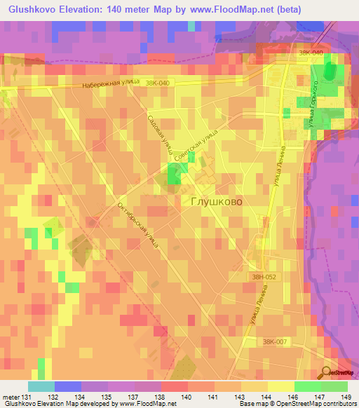 Glushkovo,Russia Elevation Map