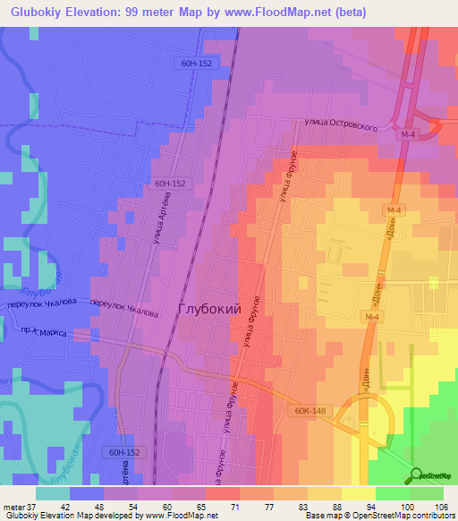 Glubokiy,Russia Elevation Map