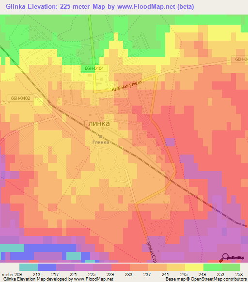 Glinka,Russia Elevation Map