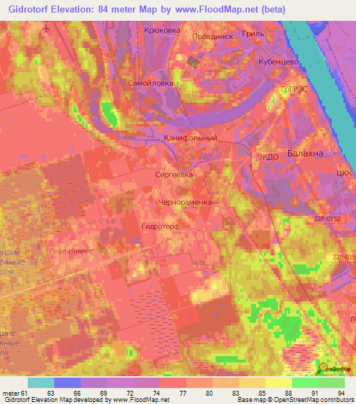 Gidrotorf,Russia Elevation Map