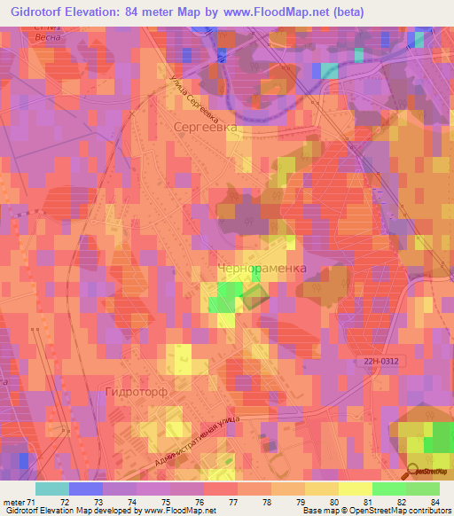 Gidrotorf,Russia Elevation Map