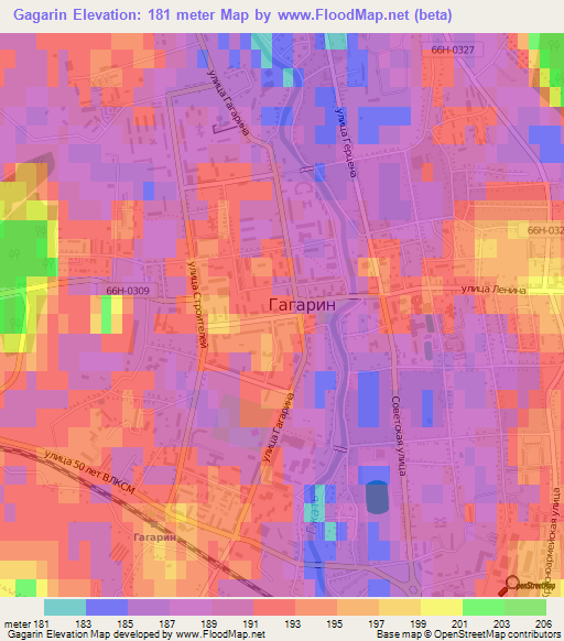 Gagarin,Russia Elevation Map