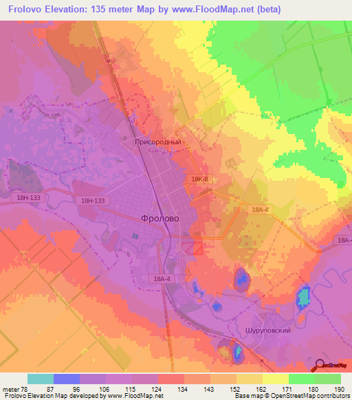 Frolovo,Russia Elevation Map