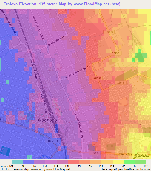 Frolovo,Russia Elevation Map