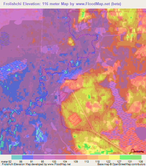 Frolishchi,Russia Elevation Map