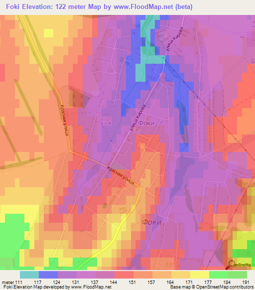 Foki,Russia Elevation Map