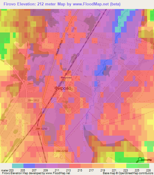 Firovo,Russia Elevation Map