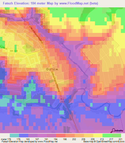 Fatezh,Russia Elevation Map