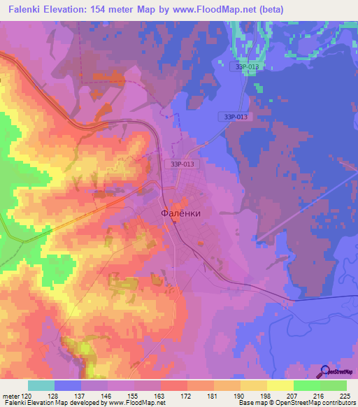 Falenki,Russia Elevation Map