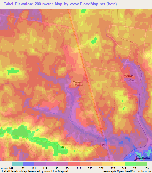 Fakel,Russia Elevation Map