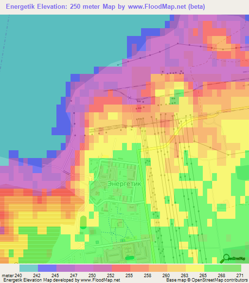 Energetik,Russia Elevation Map