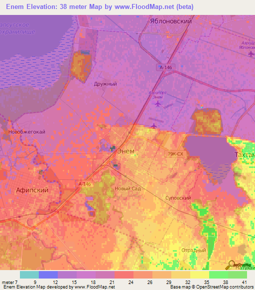 Enem,Russia Elevation Map