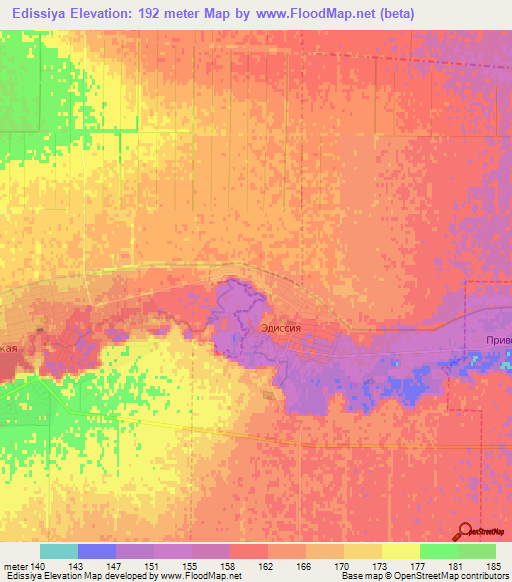 Edissiya,Russia Elevation Map