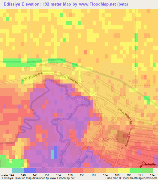 Edissiya,Russia Elevation Map