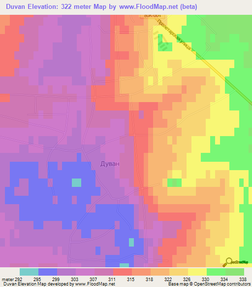 Duvan,Russia Elevation Map