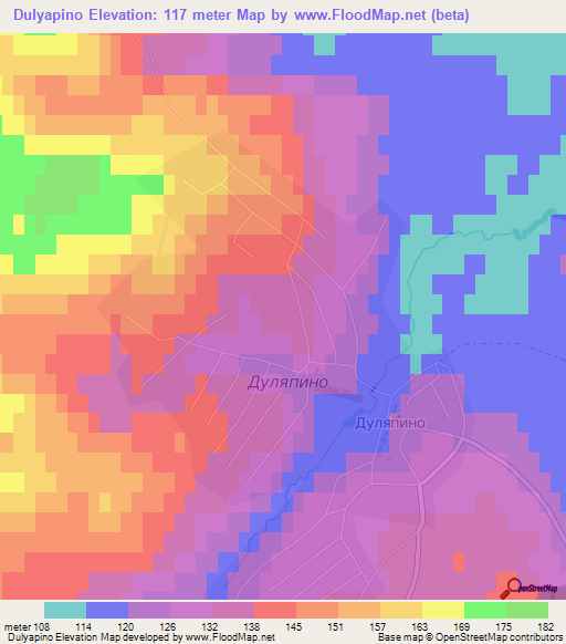 Dulyapino,Russia Elevation Map