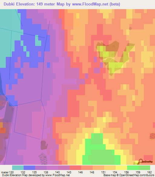 Dubki,Russia Elevation Map