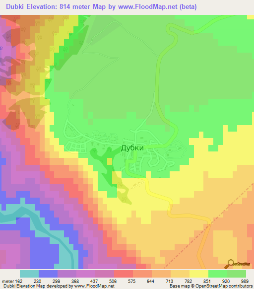 Dubki,Russia Elevation Map