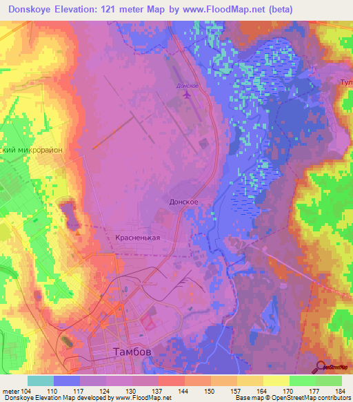 Donskoye,Russia Elevation Map