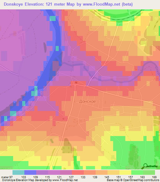 Donskoye,Russia Elevation Map