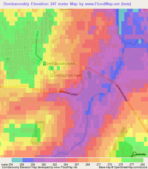 Dombarovskiy,Russia Elevation Map