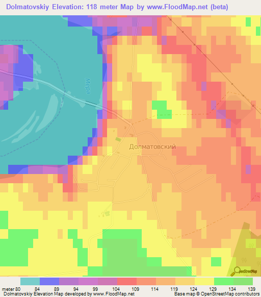 Dolmatovskiy,Russia Elevation Map