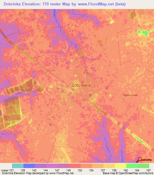 Dobrinka,Russia Elevation Map