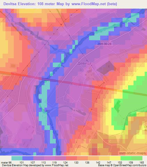 Devitsa,Russia Elevation Map