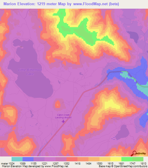 Marion,US Elevation Map