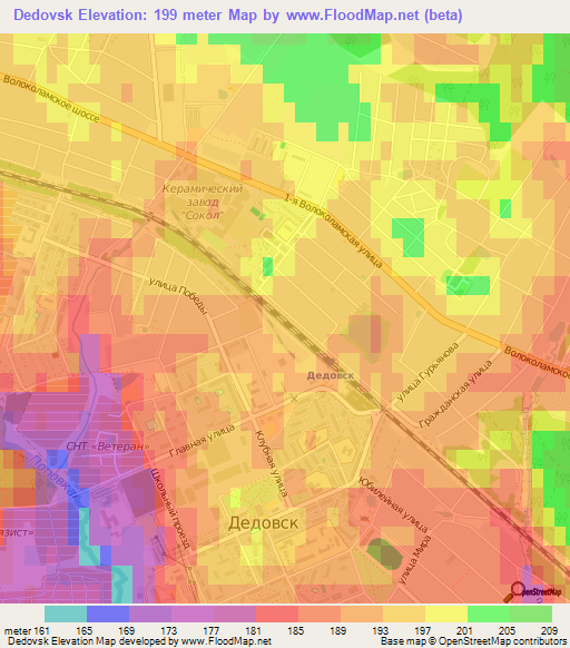 Dedovsk,Russia Elevation Map