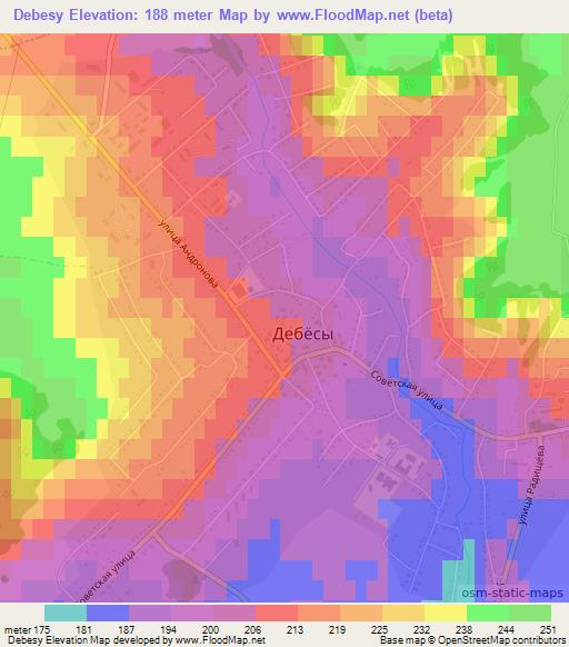 Debesy,Russia Elevation Map