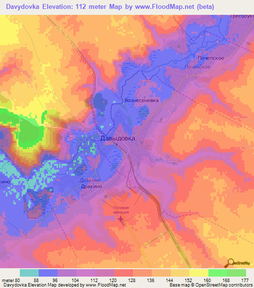 Davydovka,Russia Elevation Map