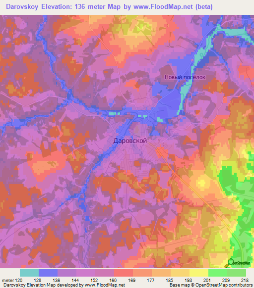 Darovskoy,Russia Elevation Map