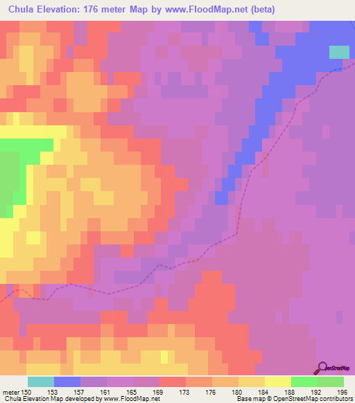 Chula,Russia Elevation Map