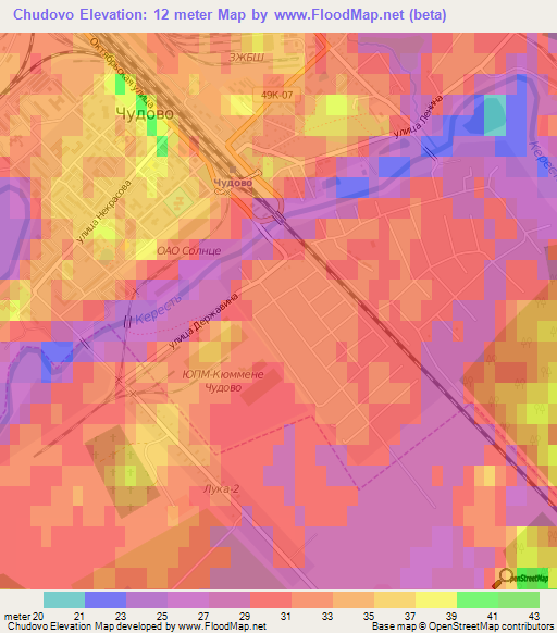 Chudovo,Russia Elevation Map