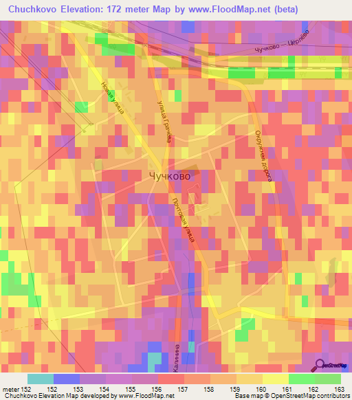 Chuchkovo,Russia Elevation Map