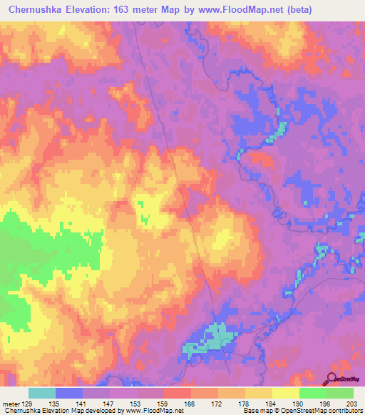 Chernushka,Russia Elevation Map