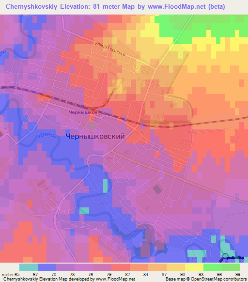 Chernyshkovskiy,Russia Elevation Map