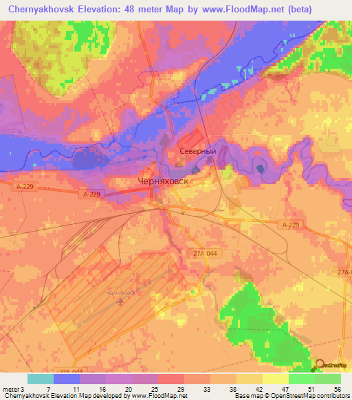 Chernyakhovsk,Russia Elevation Map