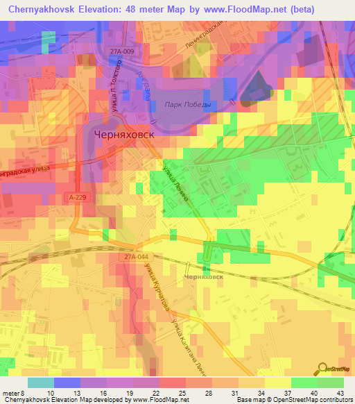 Chernyakhovsk,Russia Elevation Map