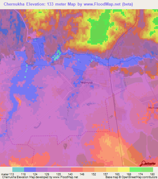 Chernukha,Russia Elevation Map