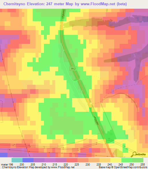 Chernitsyno,Russia Elevation Map