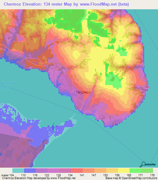 Chermoz,Russia Elevation Map