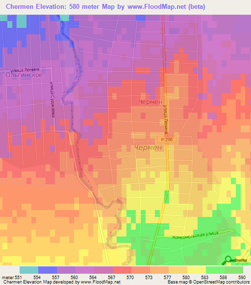 Chermen,Russia Elevation Map